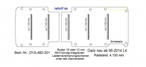 Daily Bodenplatte mit 5 Zurrschienen quer - L4 T201