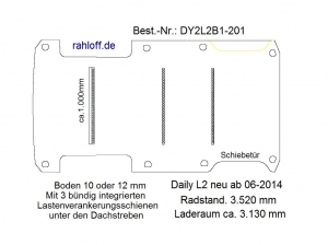Daily Bodenplatte mit 3 Zurrleisten quer - L2 - T201