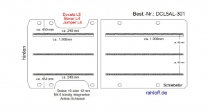 Citroen Jumper L4 Boden Ladungssicherungs - Schienen 3x