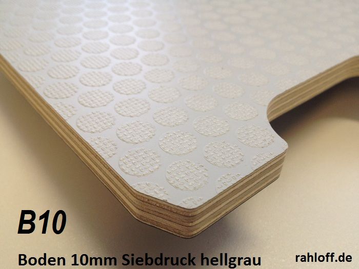 Siebdruckplatte aus Birkensperrholz 10mm hellgrau