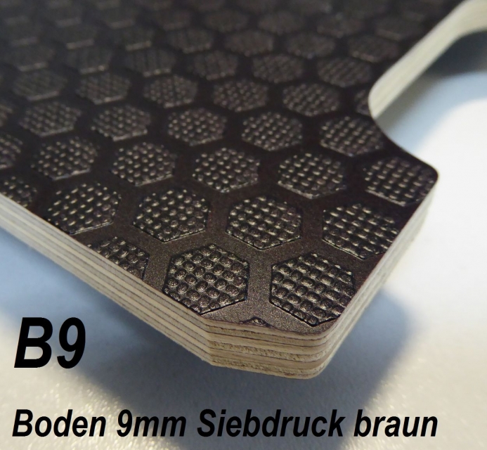 Sperrholz Multiplex Platte mit Siebdruck - Beschichtung 9mm braun ca. 3.000 x 1.800 mm - B9C