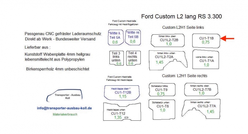 Custom lang L2 Seitenverkleidung Seite links vorne oben T1B