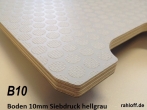 Sperrholz Multiplex Platte mit Siebdruck - Beschichtung 10mm hellgrau ca. 3.000 x 1.880 mm - B10C
