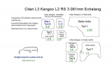 Citan L3 - Kangoo L2 Seitenverkleidung Tür hinten links Fensterfeld T5A