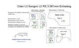 Citan L3 - Kangoo L2 Seitenverkleidung Tür hinten links Fensterfeld T5A